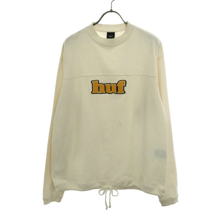 楽天市場】古着 HUF ハフ ロゴ刺繍 長袖 Tシャツ XS アイボリー ロンT 