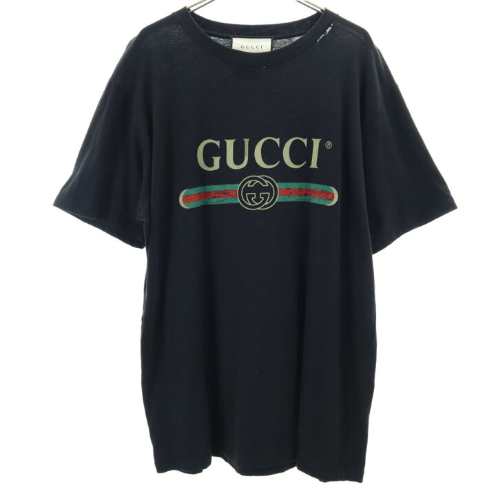 楽天市場】グッチ イタリア製 半袖 Tシャツ M ブラック GUCCI メンズ 
