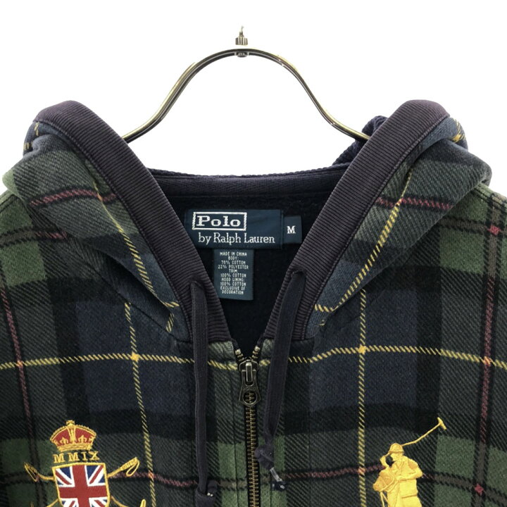 楽天市場】ポロバイラルフローレン ビッグポニー チェック 長袖 ジップ 