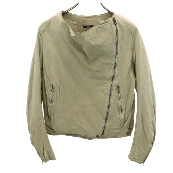 楽天市場】古着 シシ Sisii 日本製 牛革 レザージャケット XS ベージュ  