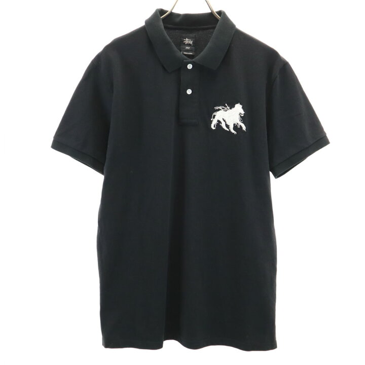 楽天市場】ステューシー 半袖 ポロシャツ L ブラック STUSSY 鹿の子 