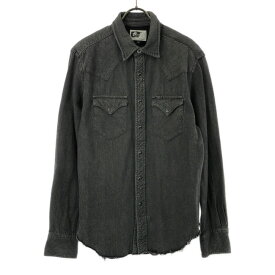 古着 Engineered Garments エイジニアドガーメンツ USA製 長袖 ウエスタンシャツ M グレー系 メンズ 【中古】