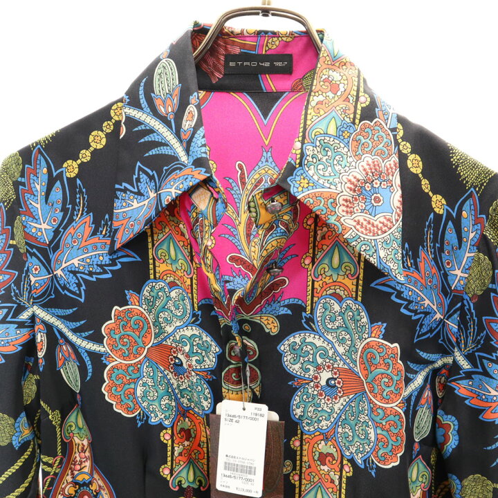 楽天市場】古着 未使用 エトロ ETRO イタリア製 シルク 総柄 長袖  