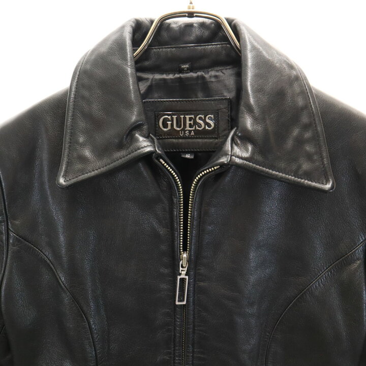 楽天市場】ゲス レザージャケット S ブラック Guess U.S.A ライダース 