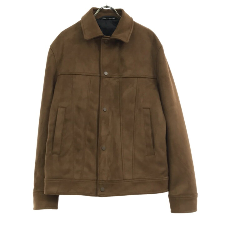 楽天市場】ザラ フェイクスエード ブルゾン M ブラウン系 ZARA メンズ