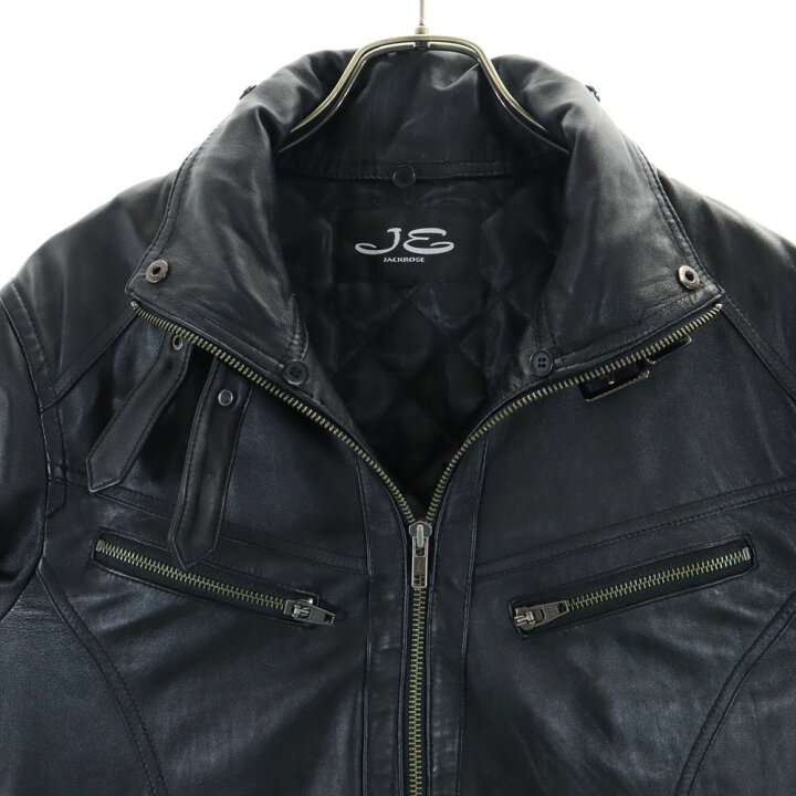 楽天市場】ジャックローズ ラムレザー シングルライダースジャケット 4 