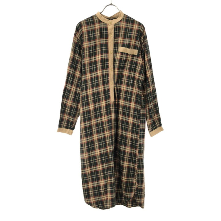 楽天市場】古着 ダックス DAKS チェック 長袖 バンドカラー シャツ 
