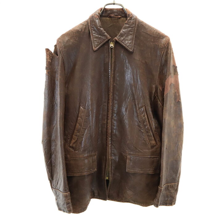 楽天市場】古着 Lawton 40s ヴィンテージ コの字 レザージャケット 34 