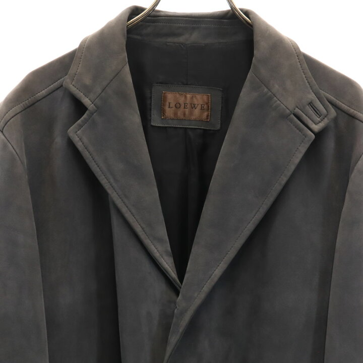 楽天市場】ロエベ スペイン製 スエードレザー テーラードジャケット 50  
