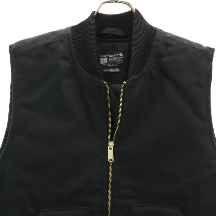 楽天市場】カーハート VO1 ダック ベスト L ブラック Carhartt 中綿 