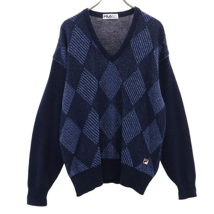 楽天市場】古着 FILA フィラ 90s ウールブレンド オールド アーガイル 