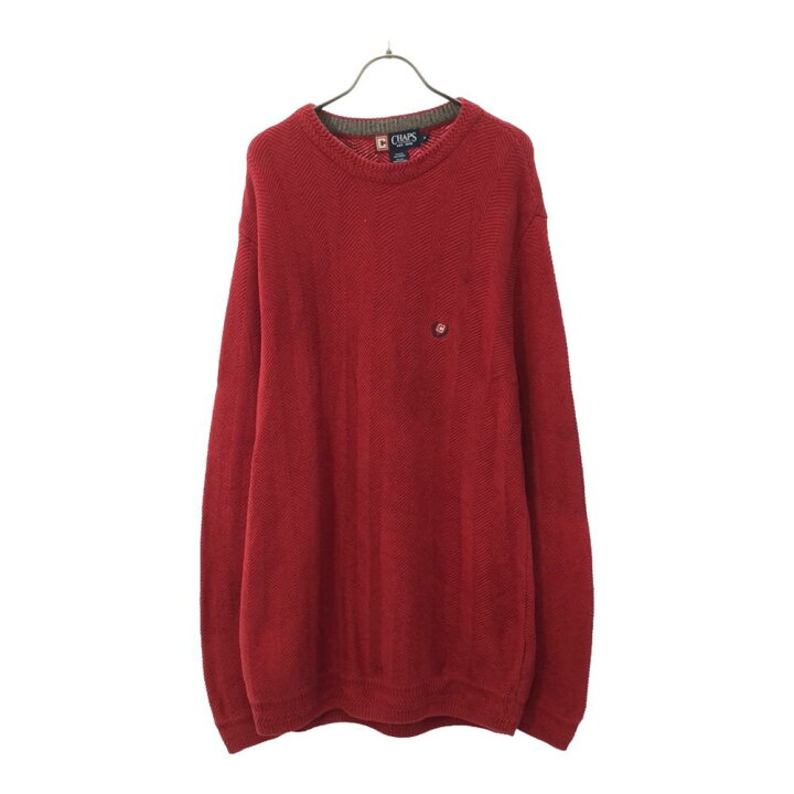 楽天市場】古着 CHAPS チャップス ウール 長袖 セーター M レッド 