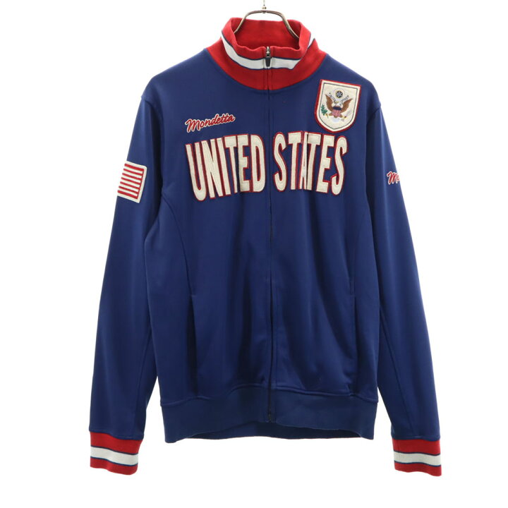 楽天市場】古着 MONDETTA トラックジャケット M ブルー 刺繍ワッペン  