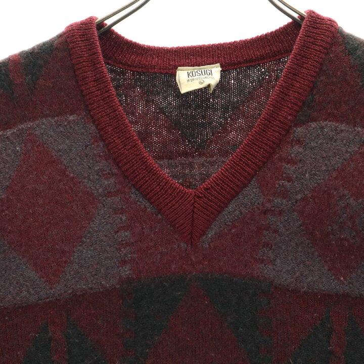 楽天市場】古着 小杉産業 90s オールド 長袖 Vネック セーター L 