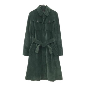 古着 A.P.C. アーペーセー オールド ルーマニア製 ベロア トレンチコート S グリーン レディース 【中古】