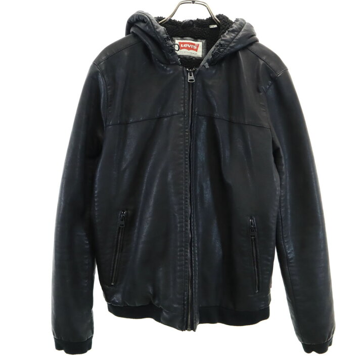 楽天市場】リーバイス フェイクレザー ジャケット M ブラック Levi