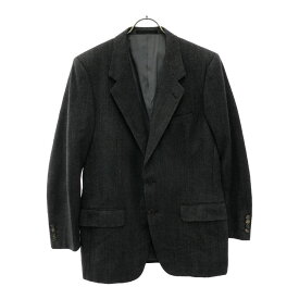 古着 Aquascutum アクアスキュータム 日本製 ウール100％ オールド テーラードジャケット 98-86-180 98A7 グレー系 サイドベンツ メンズ 【中古】