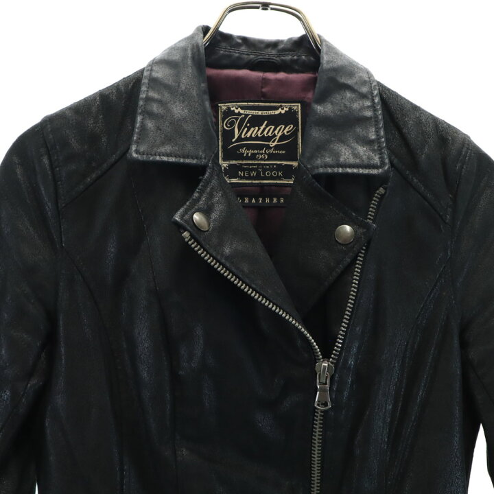 楽天市場】古着 NewLook ニュールック ダブルライダースジャケット 8 