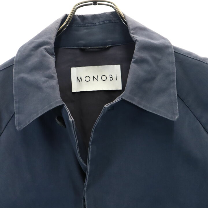 楽天市場】モノビ イタリア製 ステンカラーコート M ネイビー MONOBI 