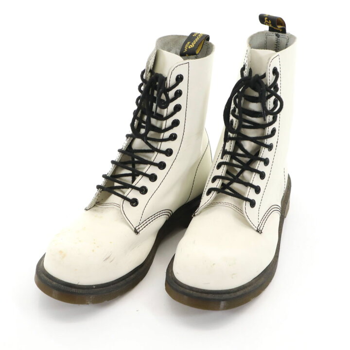 楽天市場】ドクターマーチン 10ホール ブーツ UK8 ホワイト Dr.Martens  