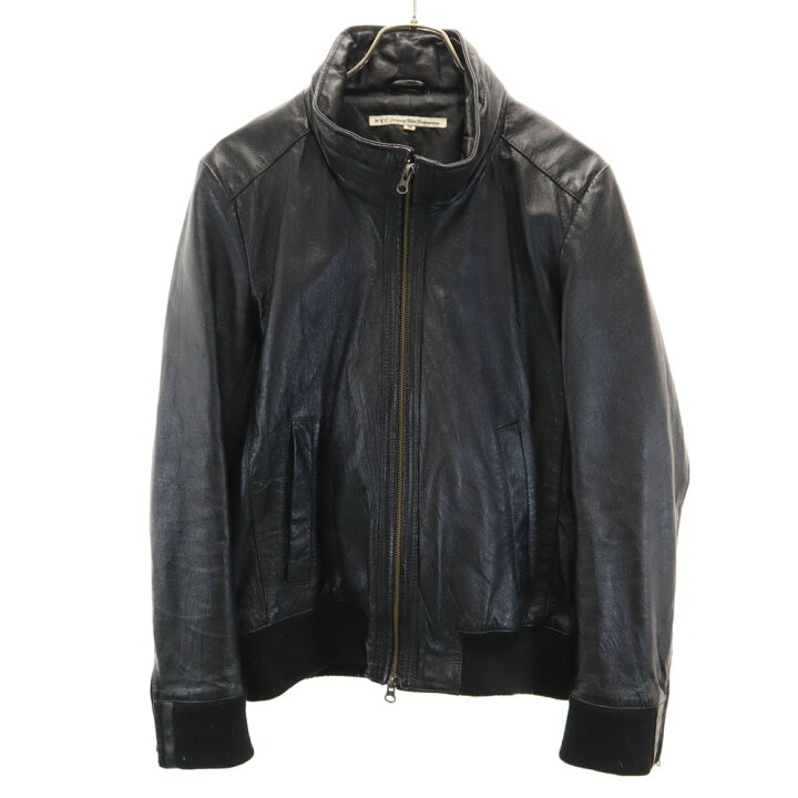 楽天市場】古着 HVC レザージャケット M ブラック シングルライダース 