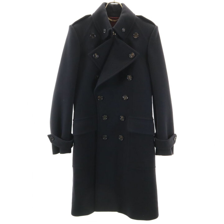 ご飯様○BURBERRYバーバリー○メンズL○ウールピーコート （楽天市場 