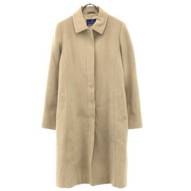 古着 Burberrys Blue label バーバリーズブルーレーベル 90s ウールブレンド オールド ステンカラーコート 38 ベージュ レディース 【中古】