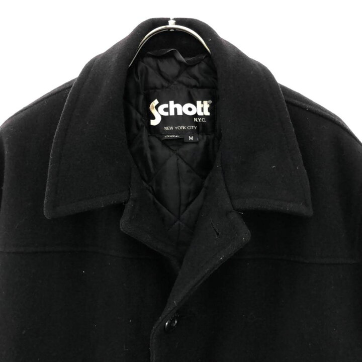 楽天市場】ショット カナダ製 ステンカラーコート M ブラック schott 