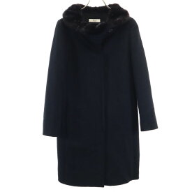 古着 PRADA プラダ イタリア製 長袖 ウールコート 38 ブラック レディース 【中古】