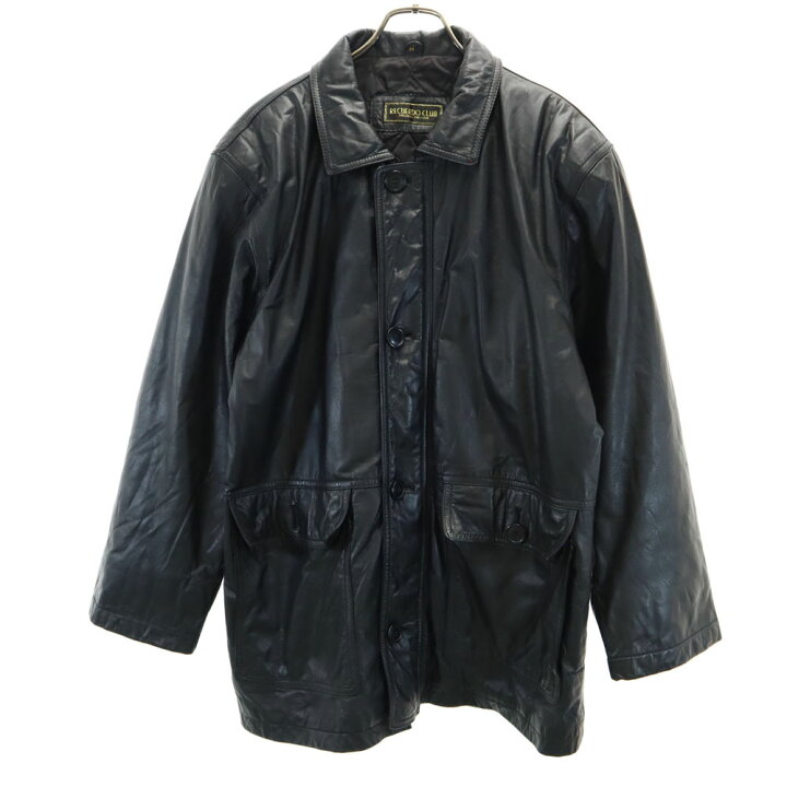 楽天市場】古着 RECUERDO CLUB レザーコート M ブラック 裏 