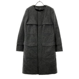 古着 green グリーン 日本製 ボアライナー付き ウールコート 1 グレー レディース 【中古】