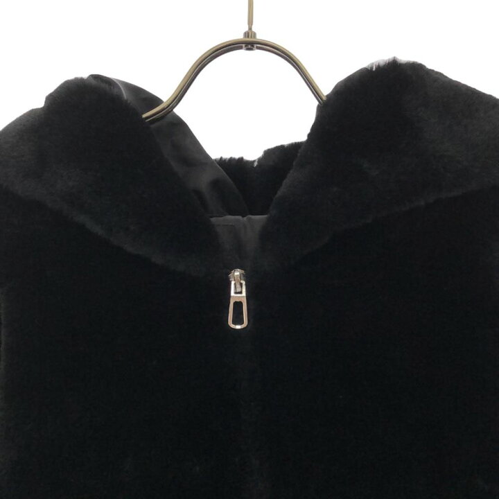 楽天市場】ザラ フード付き フェイクファー コート M ブラック ZARA 