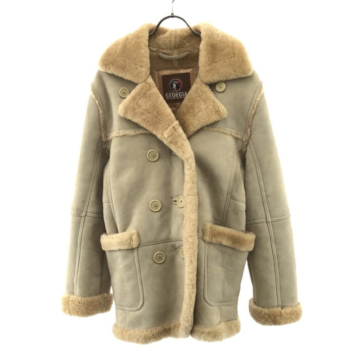 楽天市場】ジョージア ムートンコート M ベージュ GEORGIA 本革  