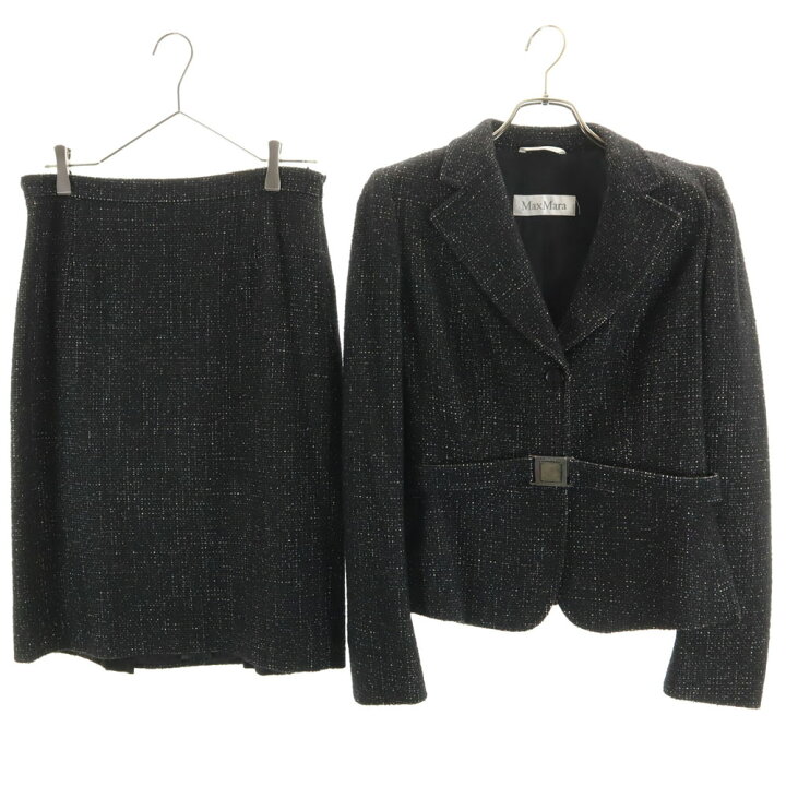 楽天市場】マックスマーラ イタリア製 ウールブレンド スカートスーツ  