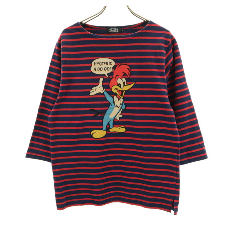 楽天市場】ヒステリックグラマー 日本製 ボーダー柄 長袖 Tシャツ M  