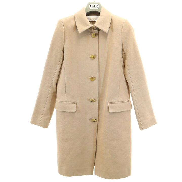 楽天市場】古着 Chloe クロエ ステンカラーコート 38 ベージュ 