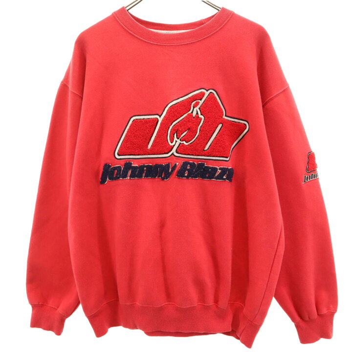 楽天市場】ジョニーブレイズ 長袖 スウェット トレーナー L 赤 Johnny 