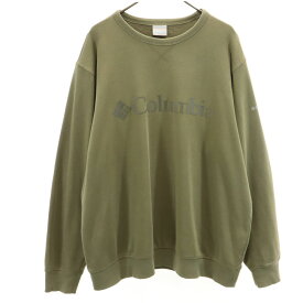 古着 Columbia コロンビア 長袖 スウェット トレーナー XL カーキ アウトドア メンズ 【中古】