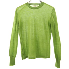 古着 HERMES エルメス イタリア製 カシミヤブレンド 長袖 セーター M ライトグリーン レディース 【中古】 【PD】