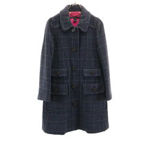 楽天市場】ネイビー コート（柄チェック）（レディースファッション 