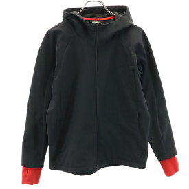 古着 adidas アディダス フードジャケット M ブラック 裏フリース メンズ 【中古】