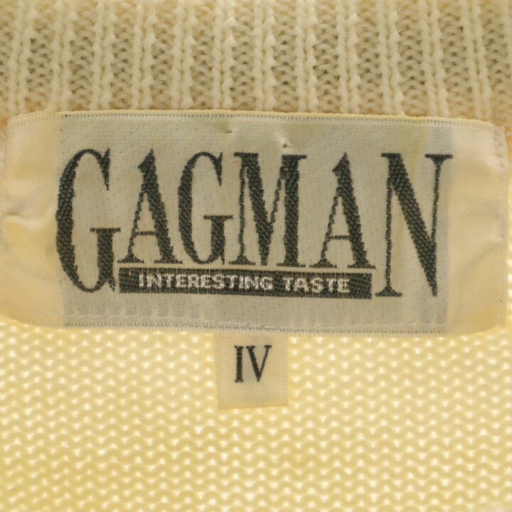楽天市場】古着 GAGMAN ゴルフ刺繍 長袖 セーター 4 アイボリー ニット 