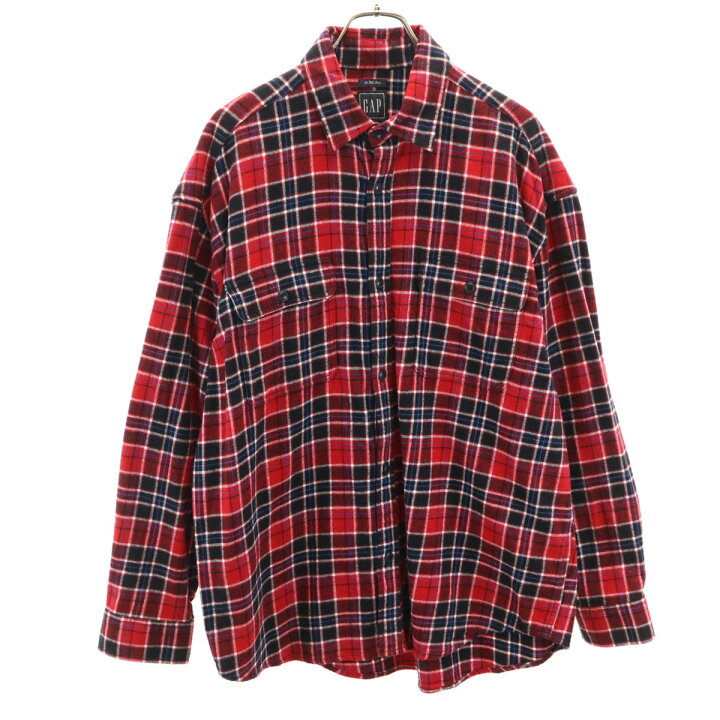 楽天市場】古着 ギャップ GAP チェック柄 長袖 ビッグシルエット  