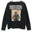 古着 KAPITAL キャピタル 日本製 バックプリント 長袖 Tシャツ 2 黒 ロンT メンズ 【中古】