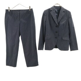 古着 Brooks Brothers ブルックスブラザーズ ウールブレンド パンツスーツ 上下 セットアップ 0/4 ネイビー レディース 【中古】 【PD】