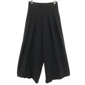 古着 ZARA ザラ タック ストレッチ ワイドパンツ 11-12 ブラック キッズ 【中古】