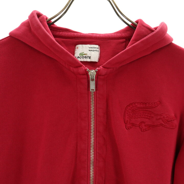 楽天市場】古着 LACOSTE ラコステ 長袖 スウェット ジップパーカー 3 