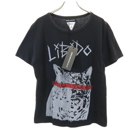 古着 CHORD NUMBER EIGHT コードナンバーエイト 日本製 半袖 Tシャツ M ブラック タグ付き ROCKS Rebel Music Roll Your Life XXX メンズ 【中古】