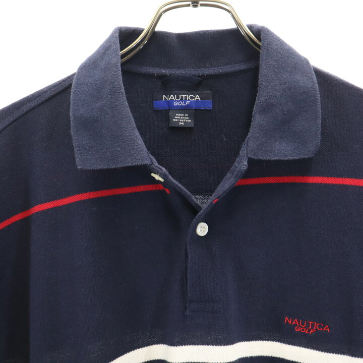楽天市場】古着 NAUTICA GOLF ノーティカゴルフ ボーダー柄 半袖 