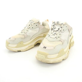 古着 BALENCIAGA バレンシアガ トリプルS スニーカー 23 アイボリー 524036 レディース 【中古】 【PD】